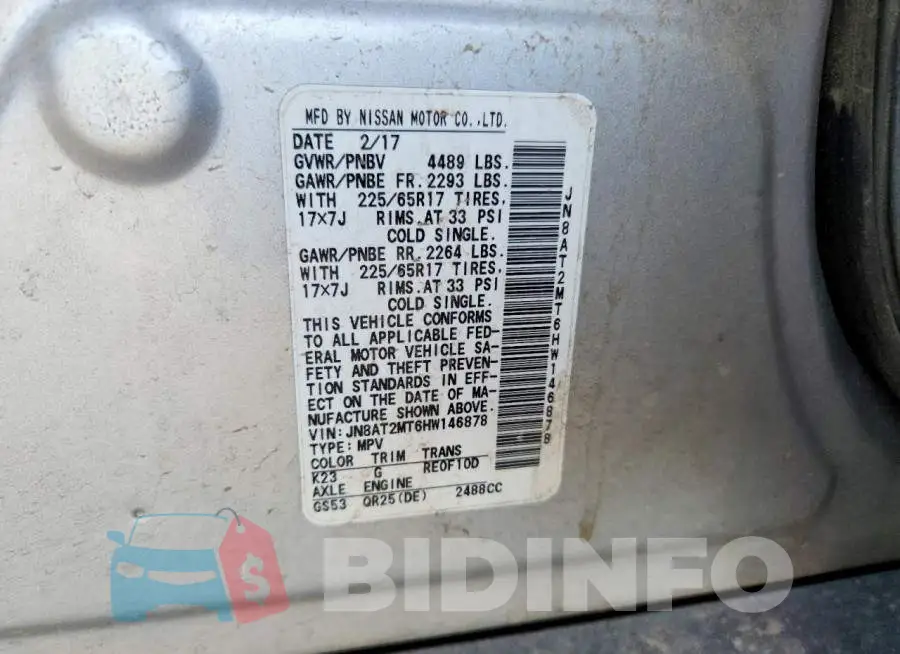 JN8AT2MT6HW146878 Photo# 13