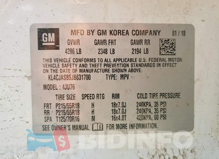 KL4CJASB5JB631700 Photo# 13