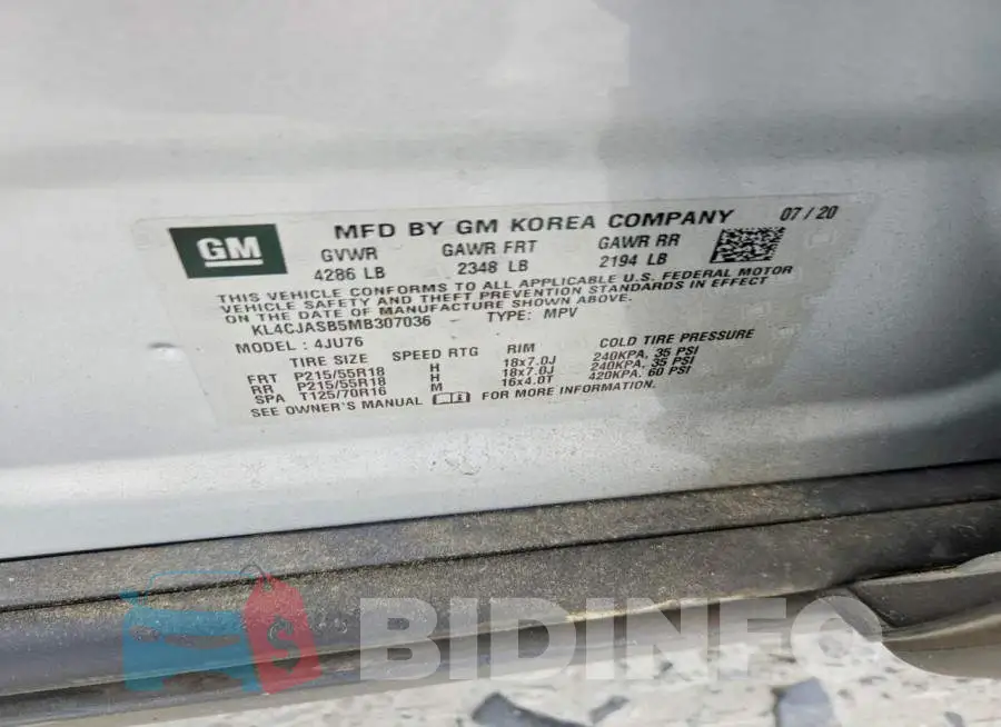 KL4CJASB5MB307036 Photo# 13