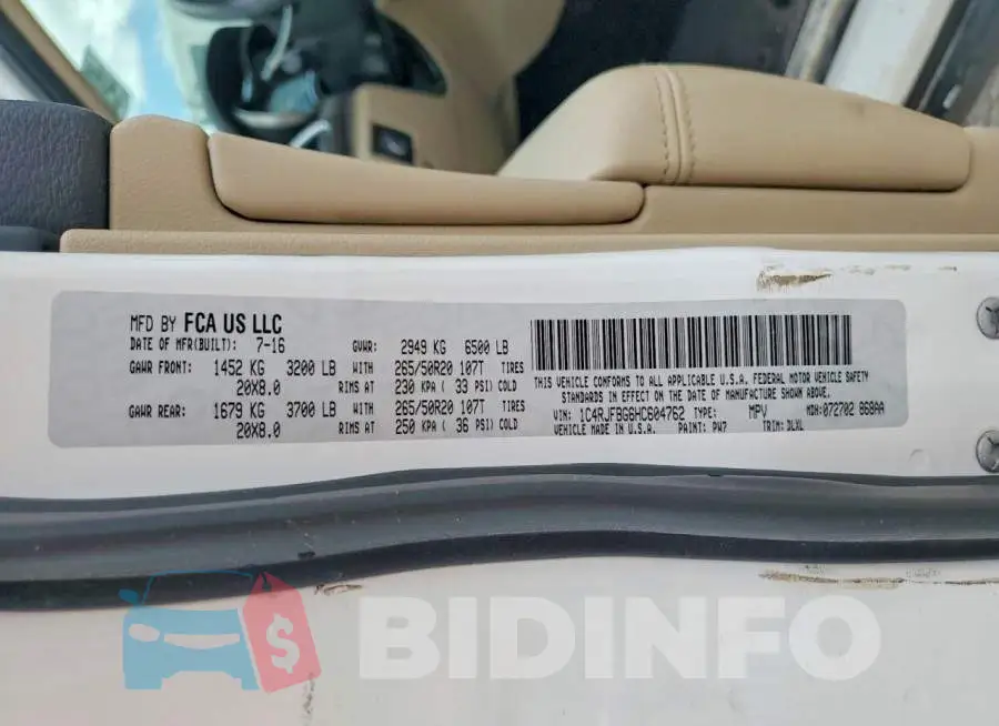 1C4RJFBG6HC604762 Photo# 13