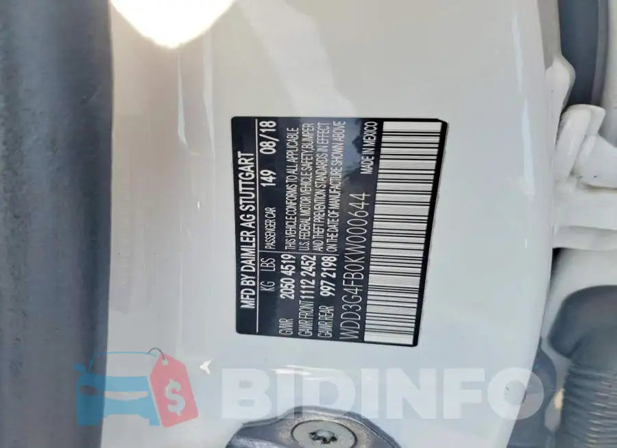 WDD3G4FB0KW000644 Photo# 12