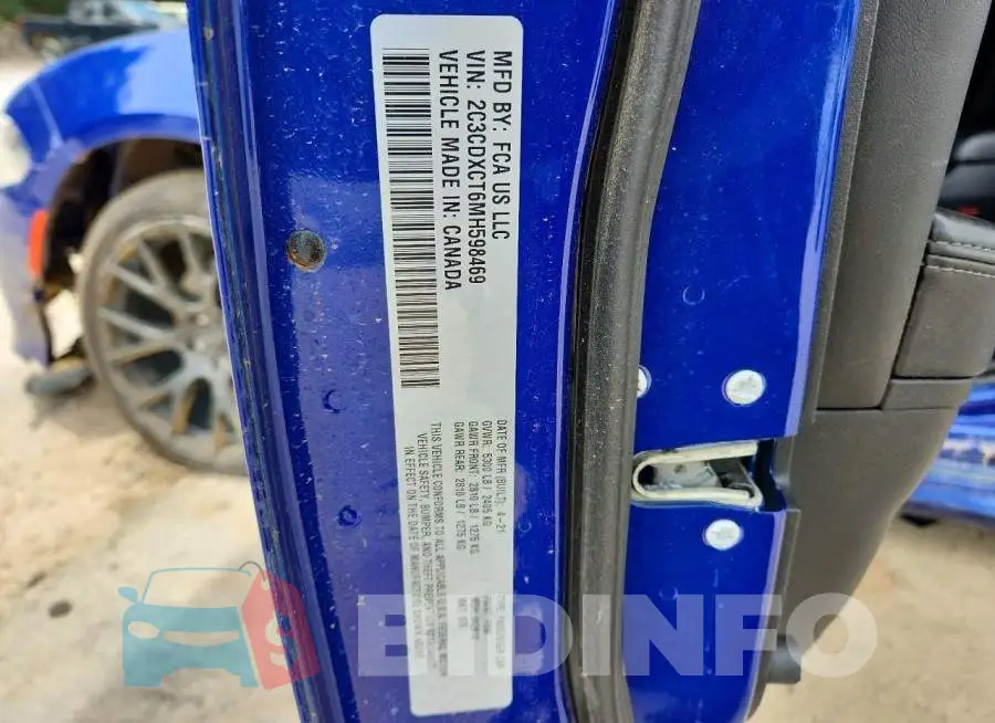2C3CDXCT6MH598469 Photo# 12