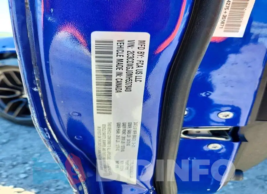 2C3CDXGJ0MH537840 Photo# 13