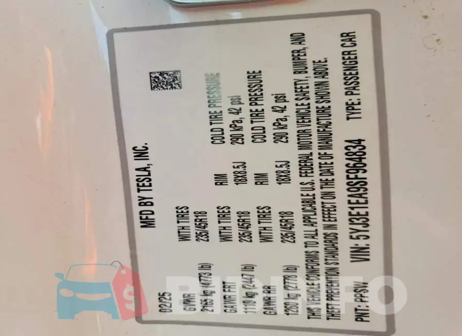 5YJ3E1EA9SF964834 Photo# 12