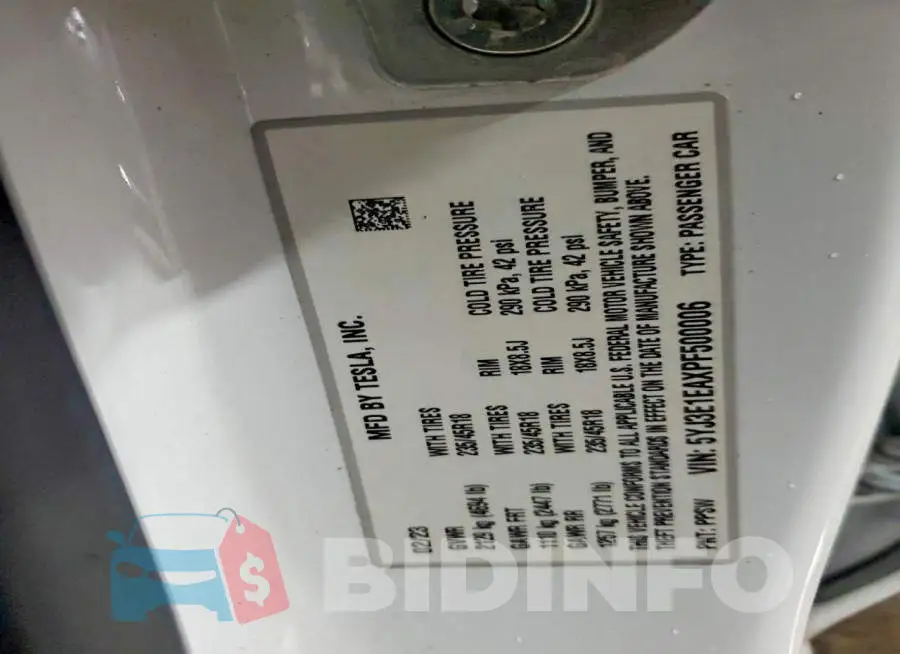 5YJ3E1EAXPF500006 Photo# 13