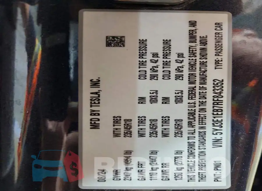 5YJ3E1EB7RF843352 Photo# 12