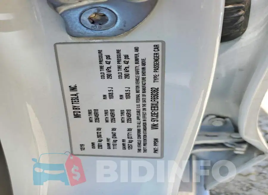 5YJ3E1EBXLF650362 Photo# 13