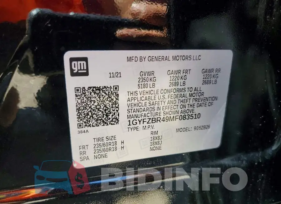 1GYFZBR49MF083510 Photo# 13