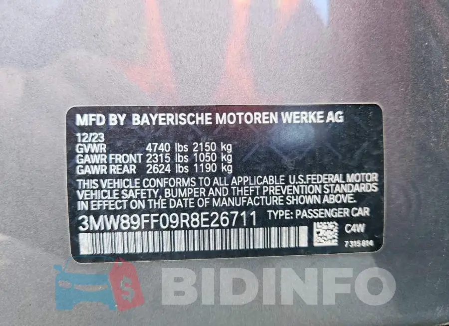 3MW89FF09R8E26711 Photo# 12