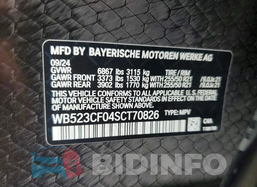 WB523CF04SCT70826 Photo# 13