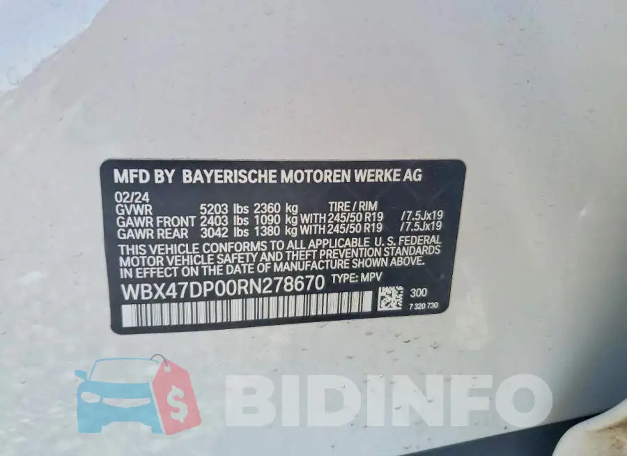 WBX47DP00RN278670 Photo# 13