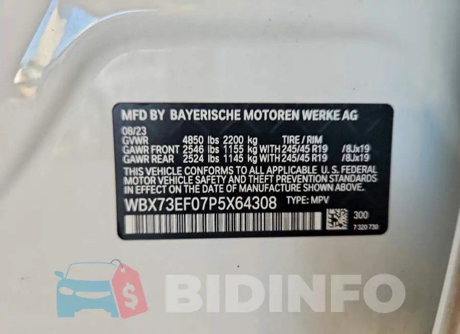 WBX73EF07P5X64308 Photo# 13