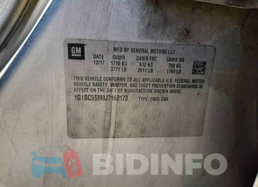 1G1BC5SM8J7160173 Photo# 12