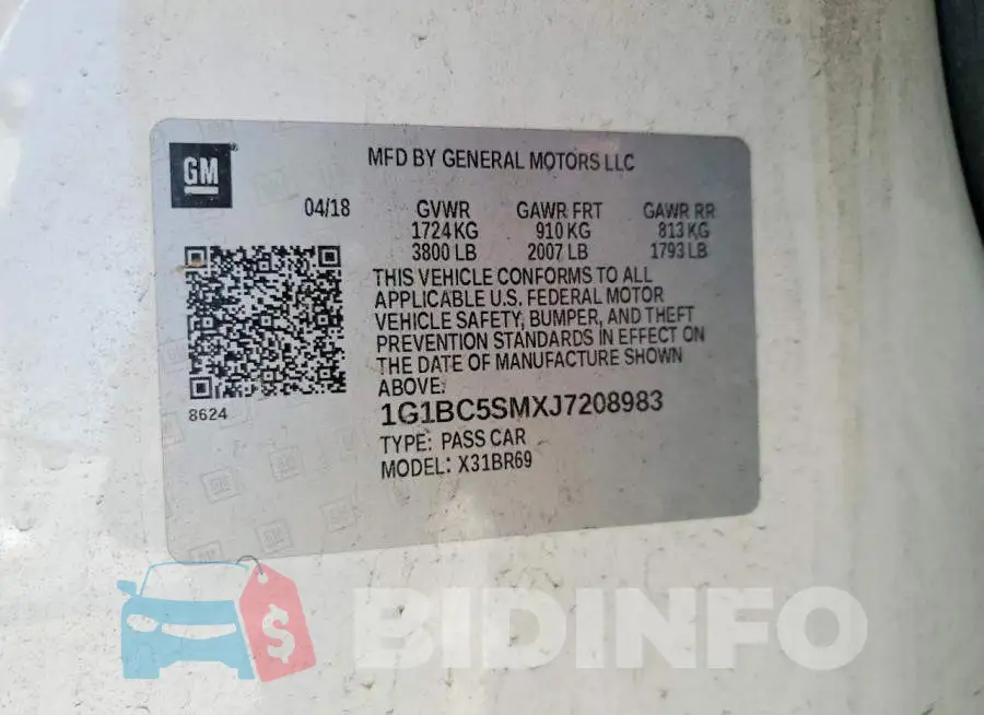 1G1BC5SMXJ7208983 Photo# 12