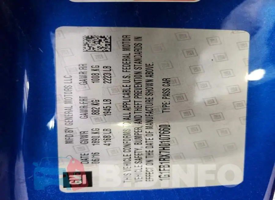 1G1FB1RX7H0107660 Photo# 12