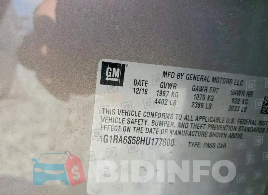 1G1RA6S58HU177800 Photo# 12