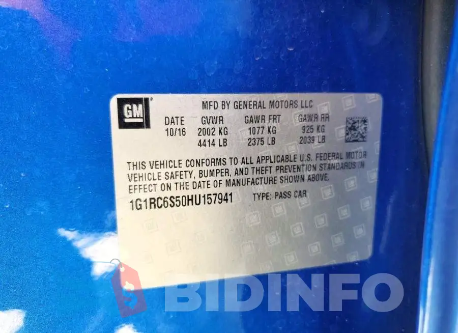 1G1RC6S50HU157941 Photo# 13