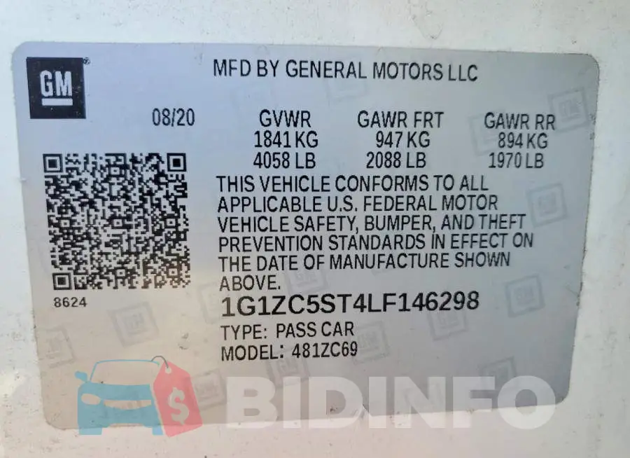 1G1ZC5ST4LF146298 Photo# 12