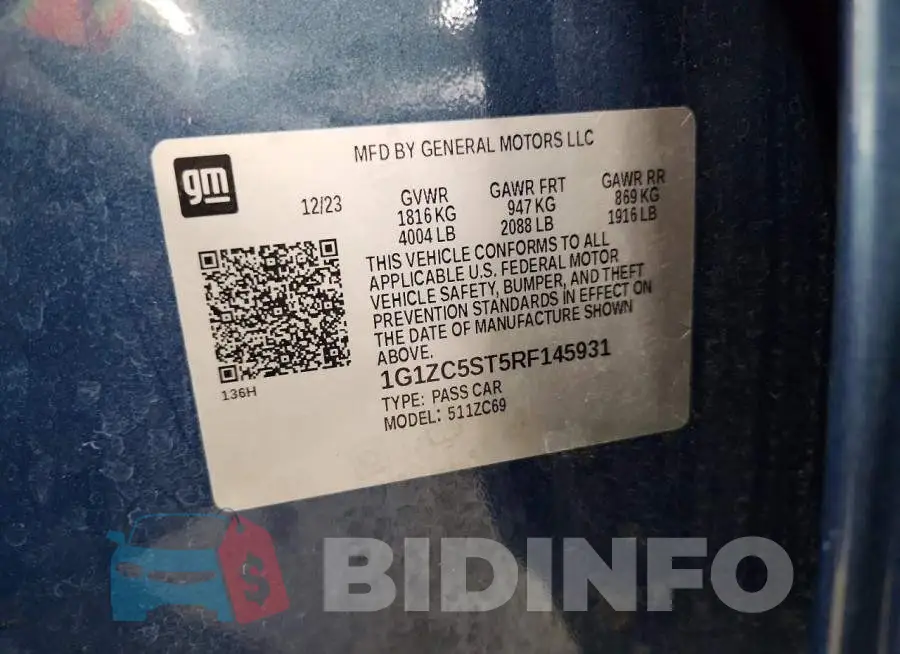 1G1ZC5ST5RF145931 Photo# 12