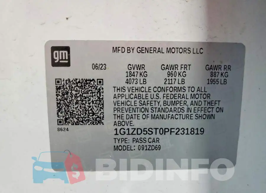 1G1ZD5ST0PF231819 Photo# 13