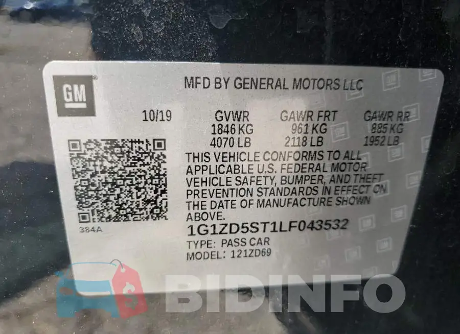 1G1ZD5ST1LF043532 Photo# 12