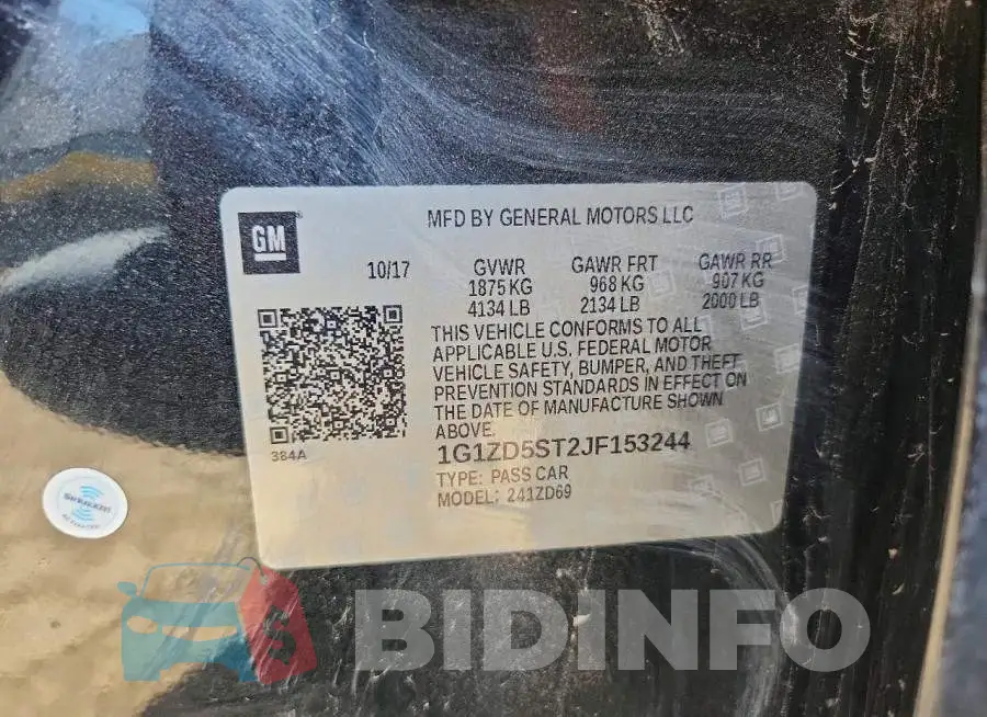 1G1ZD5ST2JF153244 Photo# 12