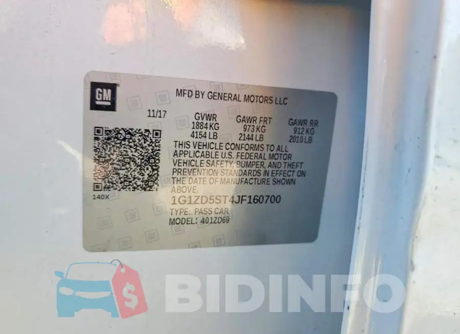 1G1ZD5ST4JF160700 Photo# 12