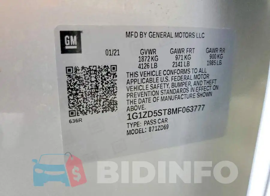 1G1ZD5ST8MF063777 Photo# 13