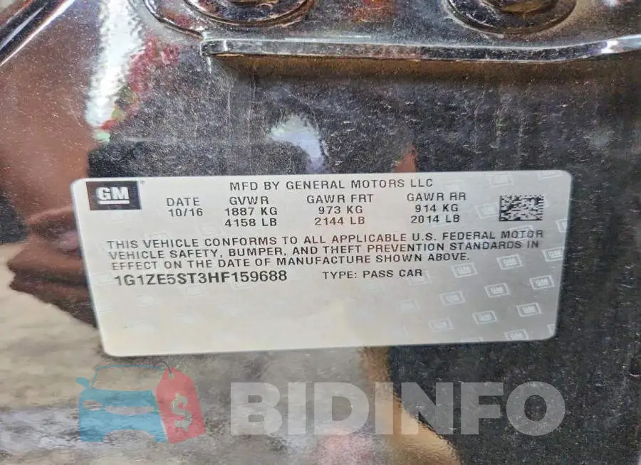 1G1ZE5ST3HF159688 Photo# 12