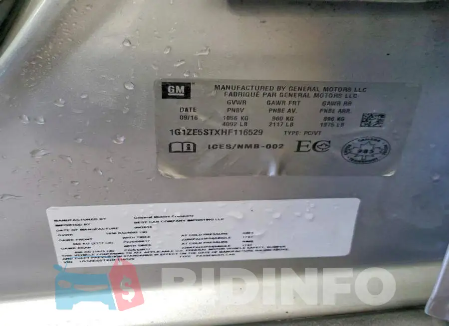 1G1ZE5STXHF116529 Photo# 12