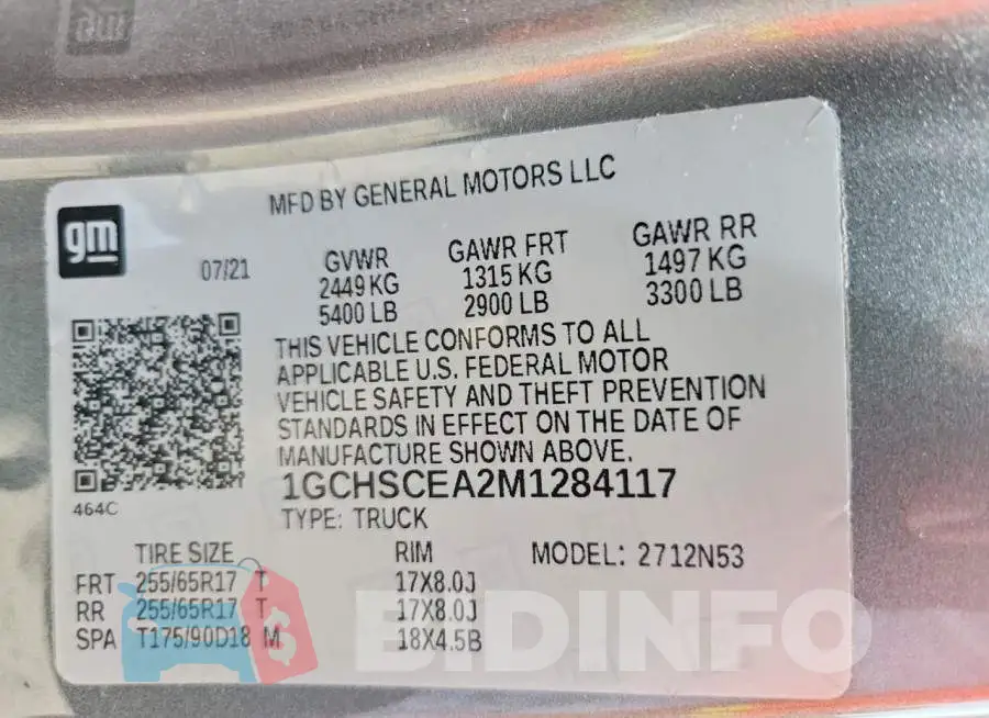 1GCHSCEA2M1284117 Photo# 13