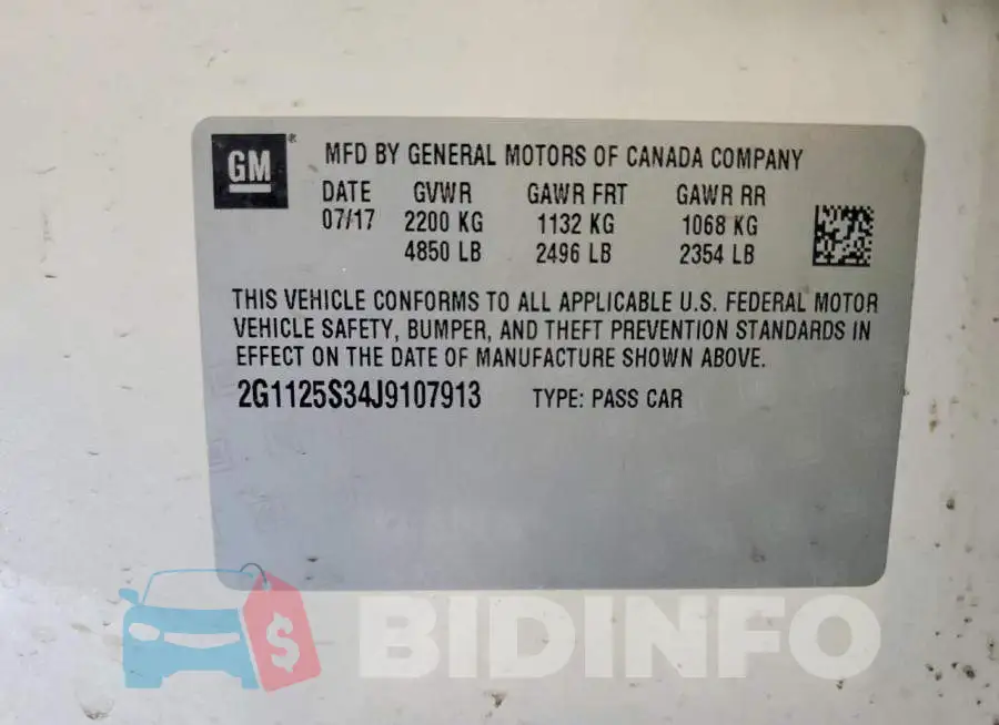 2G1125S34J9107913 Photo# 12