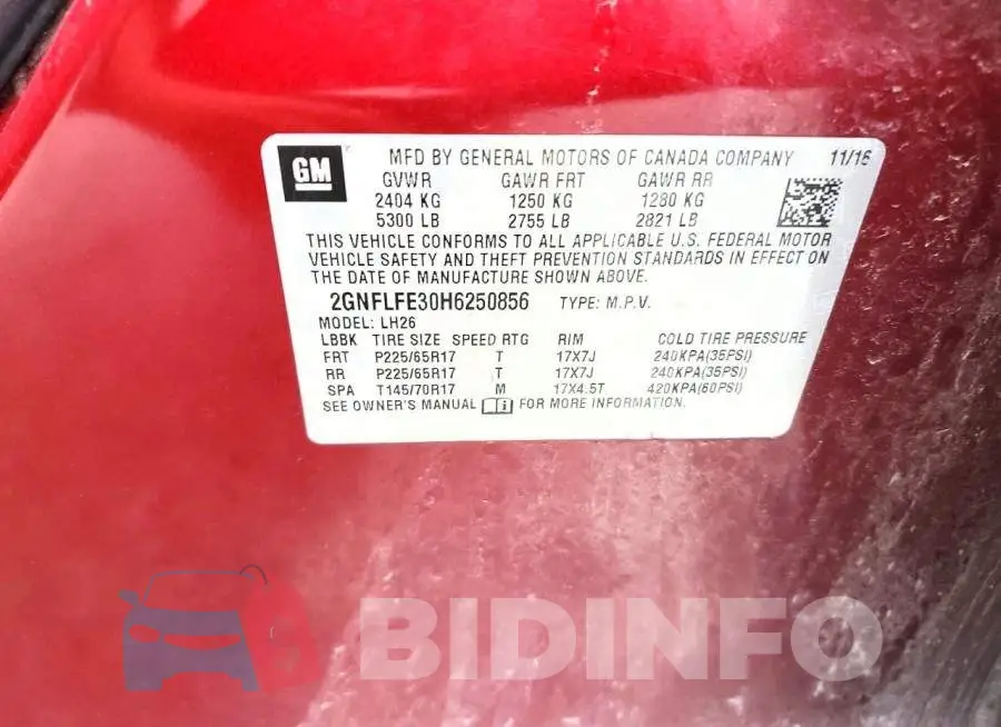 2GNFLFE30H6250856 Photo# 13