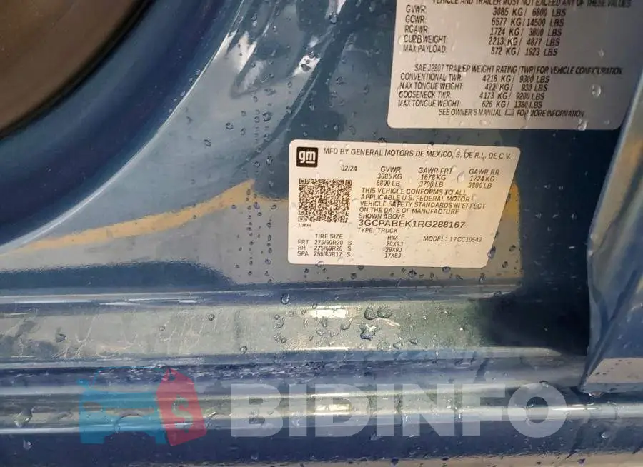 3GCPABEK1RG288167 Photo# 13