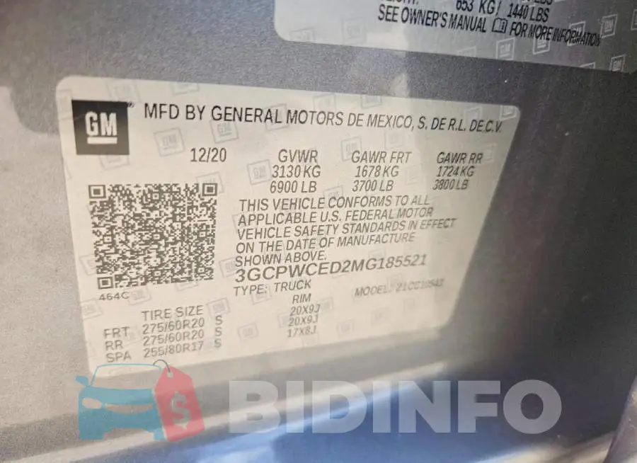 3GCPWCED2MG185521 Photo# 13