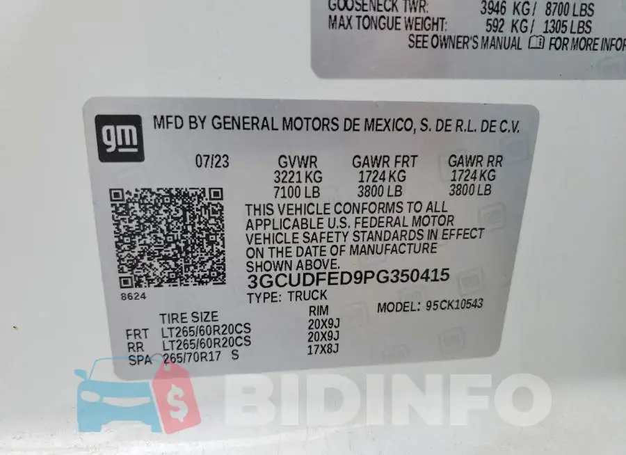 3GCUDFED9PG350415 Photo# 12