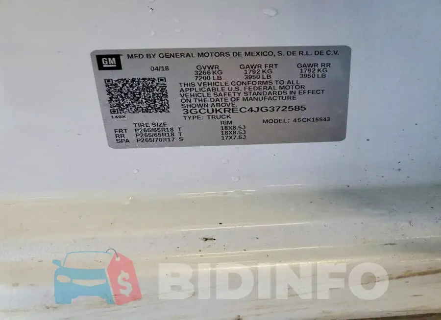 3GCUKREC4JG372585 Photo# 12