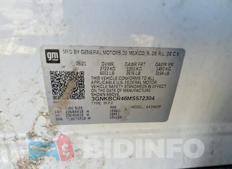 3GNKBCR46MS572304 Photo# 12