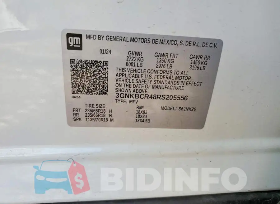 3GNKBCR48RS205556 Photo# 12