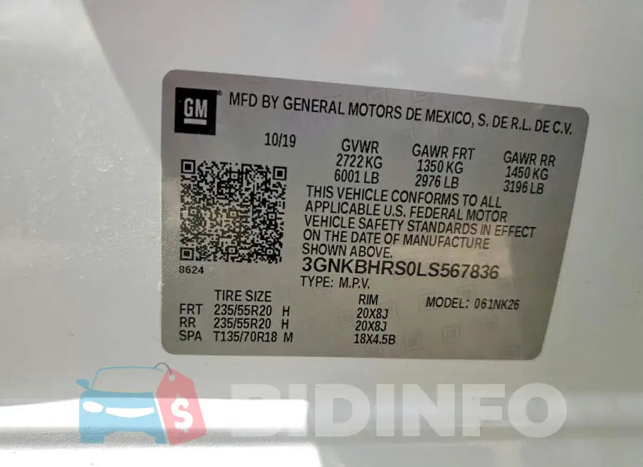 3GNKBHRS0LS567836 Photo# 13