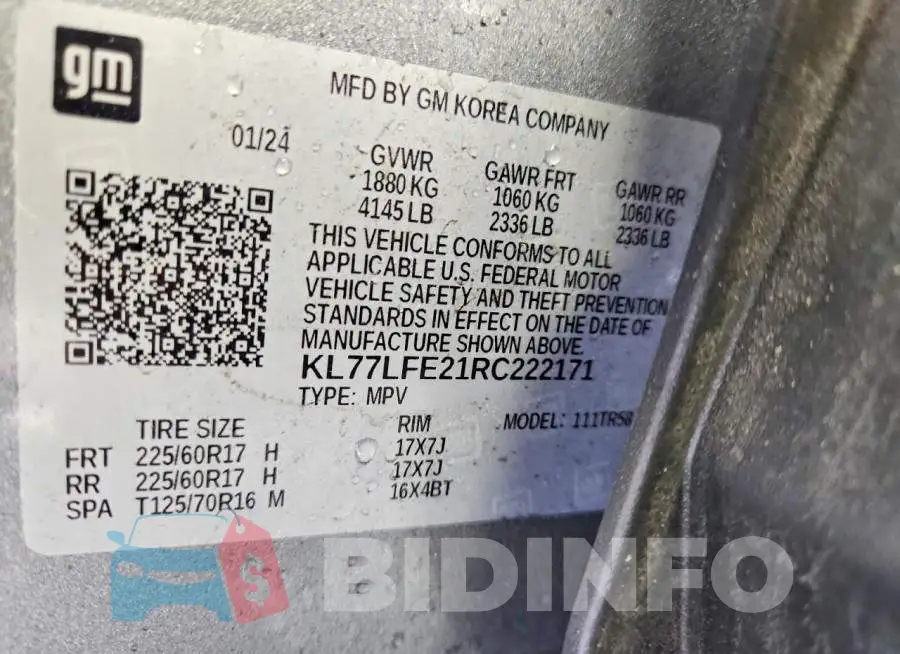 KL77LFE21RC222171 Photo# 12