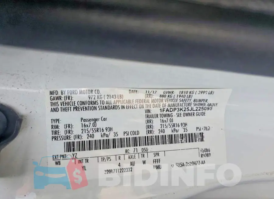 1FADP3K25JL225095 Photo# 12