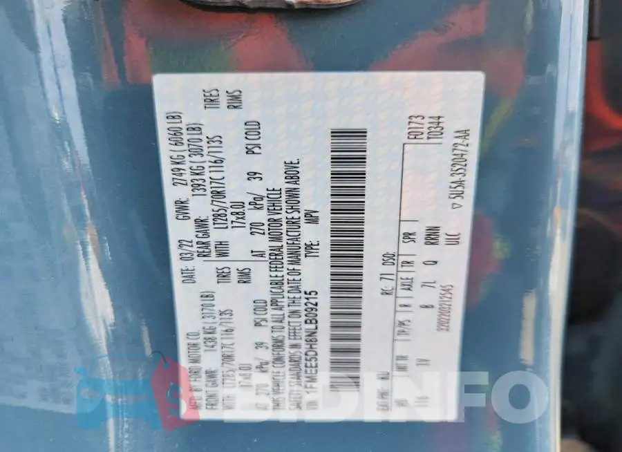 1FMEE5DH8NLB09215 Photo# 13