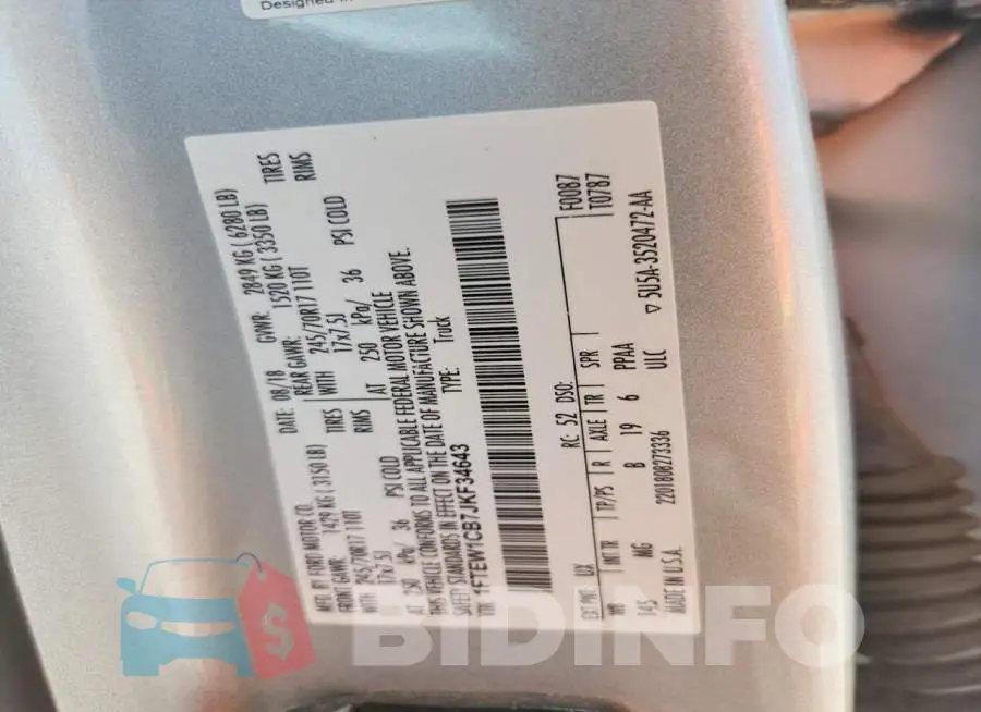 1FTEW1CB7JKF34643 Photo# 12