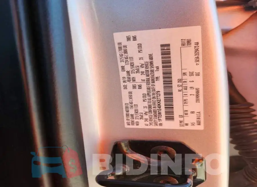 1FTEW1E40KKE77279 Photo# 13