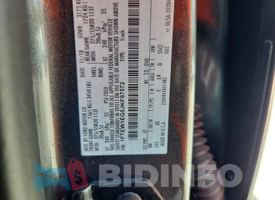 1FTEW1EG5JKF97572 Photo# 12