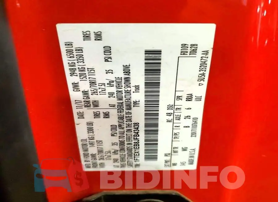 1FTEX1EB8JFB43438 Photo# 13