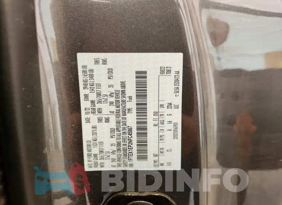 1FTEX1EP2NFC45867 Photo# 12