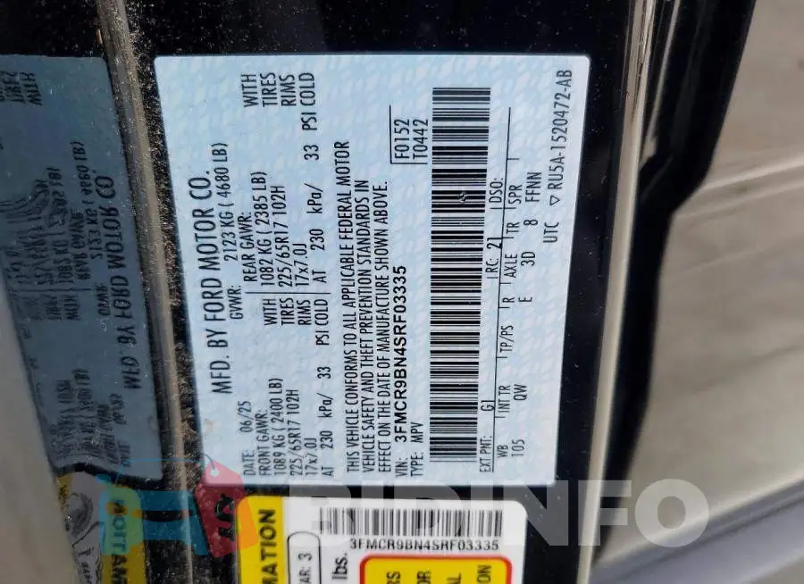 3FMCR9BN4SRF03335 Photo# 13