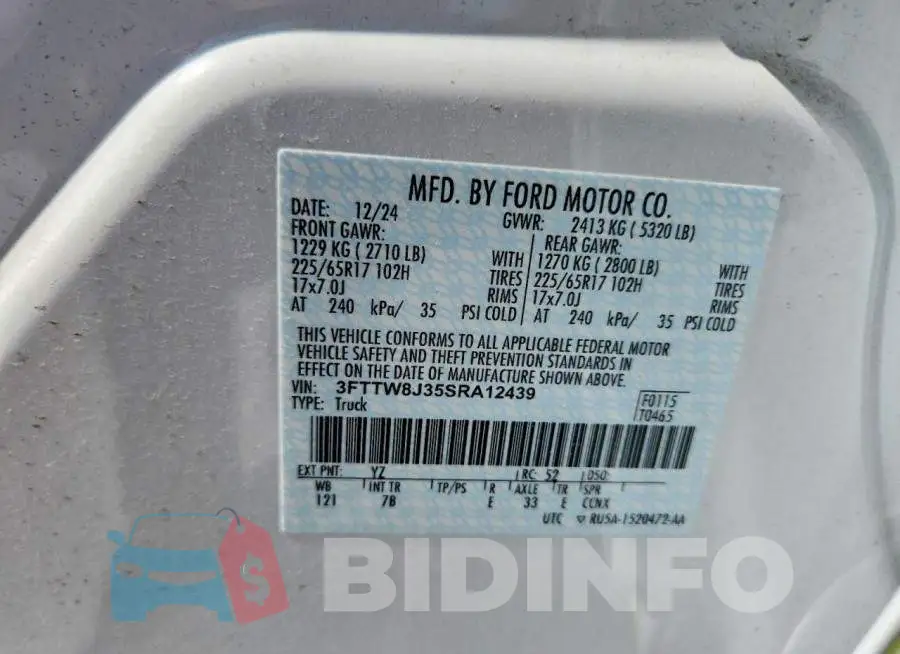 3FTTW8J35SRA12439 Photo# 12